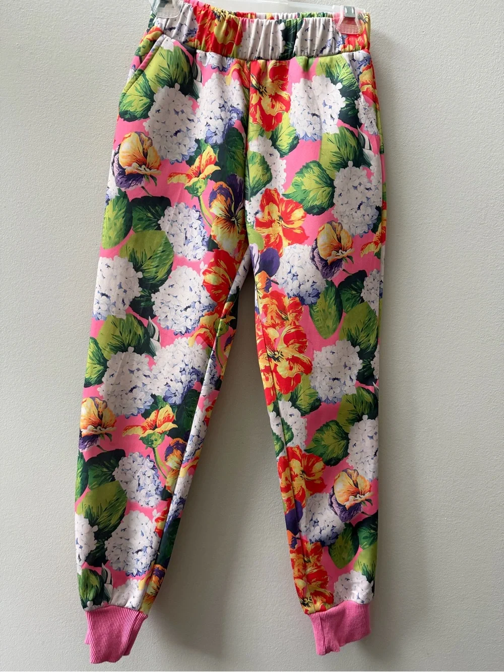 Lola + The Boys Pink Floral Kids Matching Set Jacket Pants Pockets Happy School